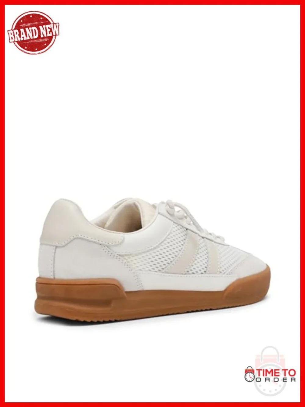 Suede and Mesh Lace-Up Fashion Sneakers